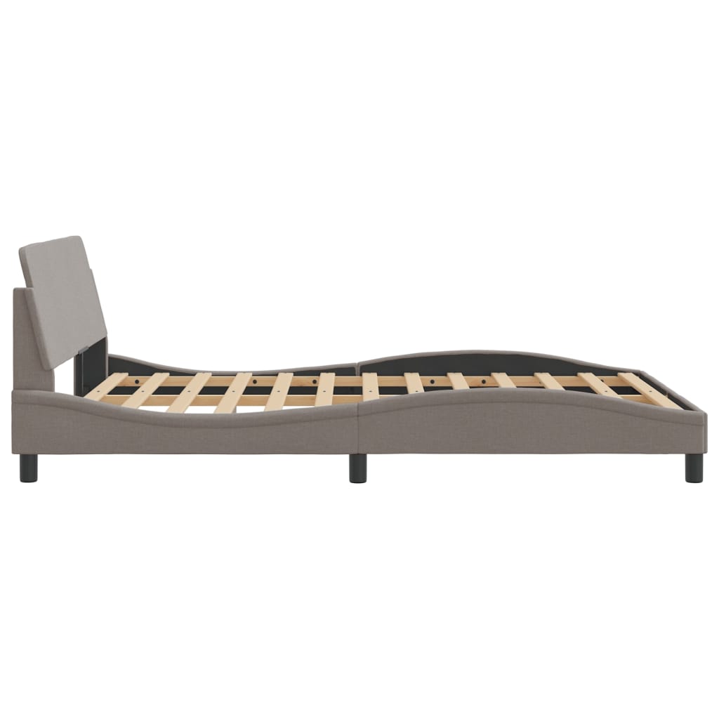 vidaXL Σκελετός Κρεβατιού Dover Taupe 140x190 εκ. Υφασμάτινο