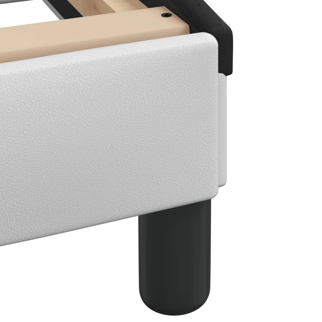 vidaXL Πλαίσιο Κρεβατιού Dover Λευκό/Μαύρο 140x190εκ.Συνθ. Δέρμα