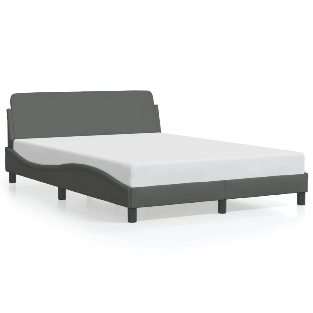 vidaXL Σκελετός Κρεβατιού Dover Γκρι 140x200 εκ.Υφασμάτινο