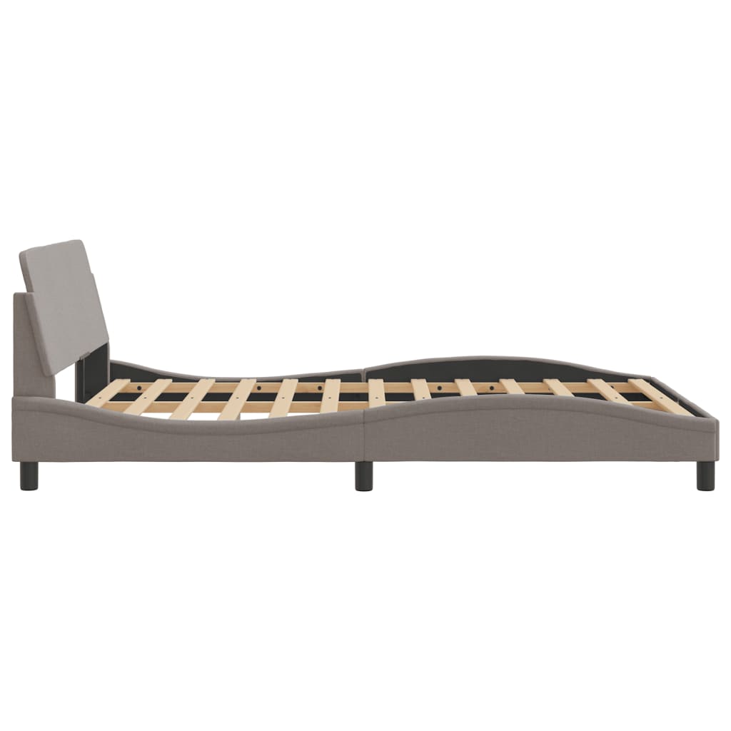 vidaXL Σκελετός Κρεβατιού Dover Taupe 140x200 εκ. Υφασμάτινο