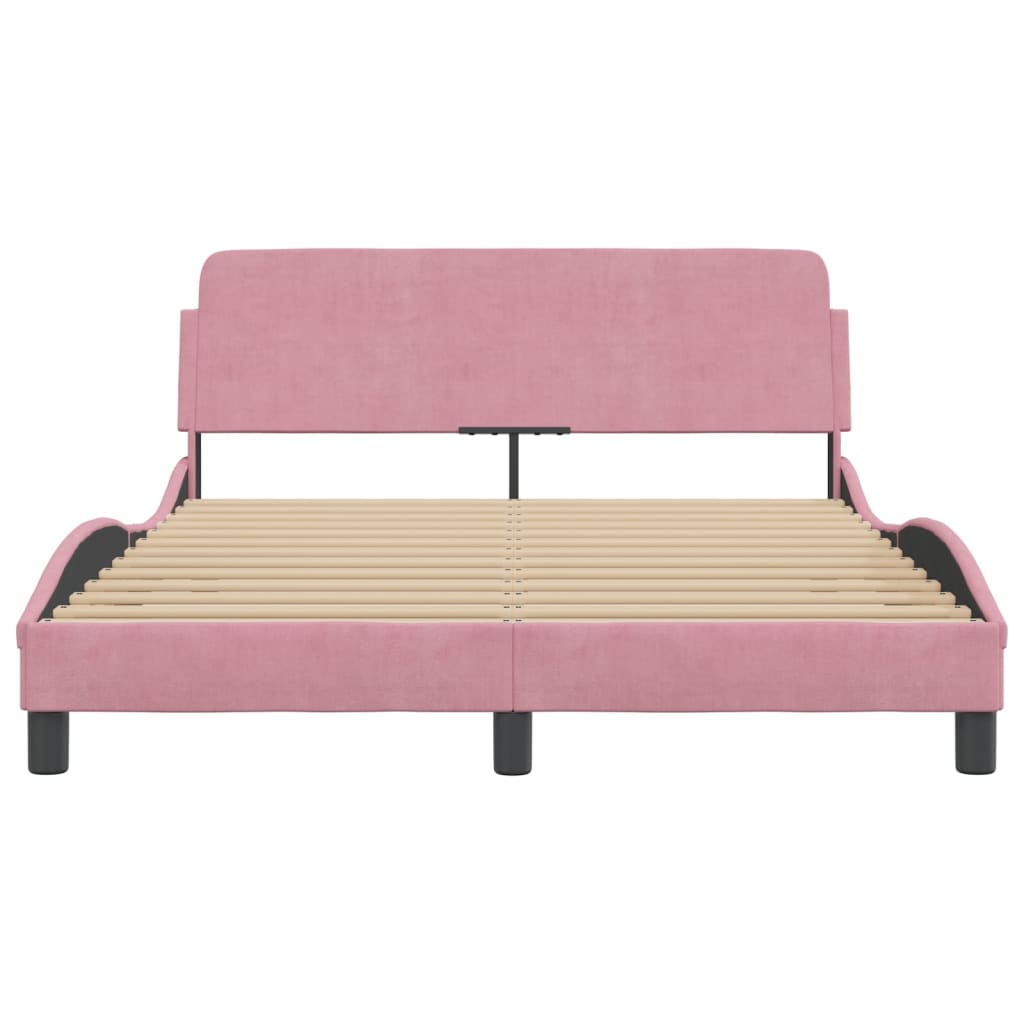 vidaXL Πλαίσιο Κρεβατιού με Κεφαλάρι Dover 140x200εκ. Βελούδινο
