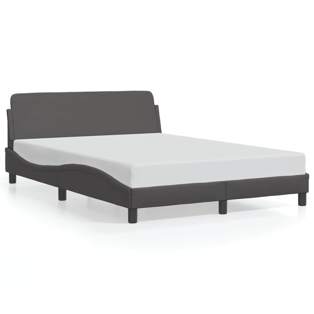 vidaXL Πλαίσιο Κρεβατιού Dover Γκρι 140x200 εκ. Συνθετικό Δέρμα