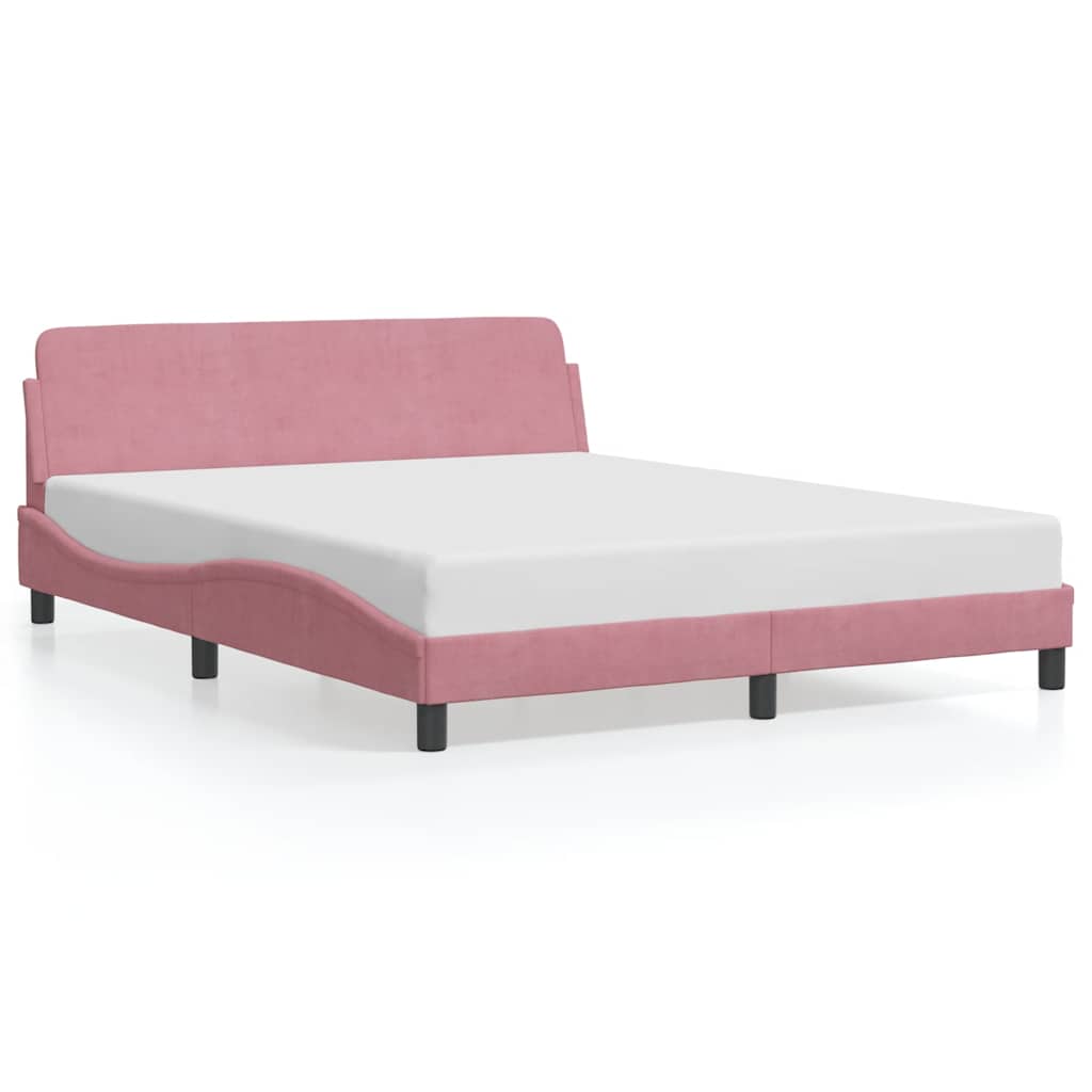 vidaXL Πλαίσιο Κρεβατιού με Κεφαλάρι Dover 160x200εκ. Βελούδινο