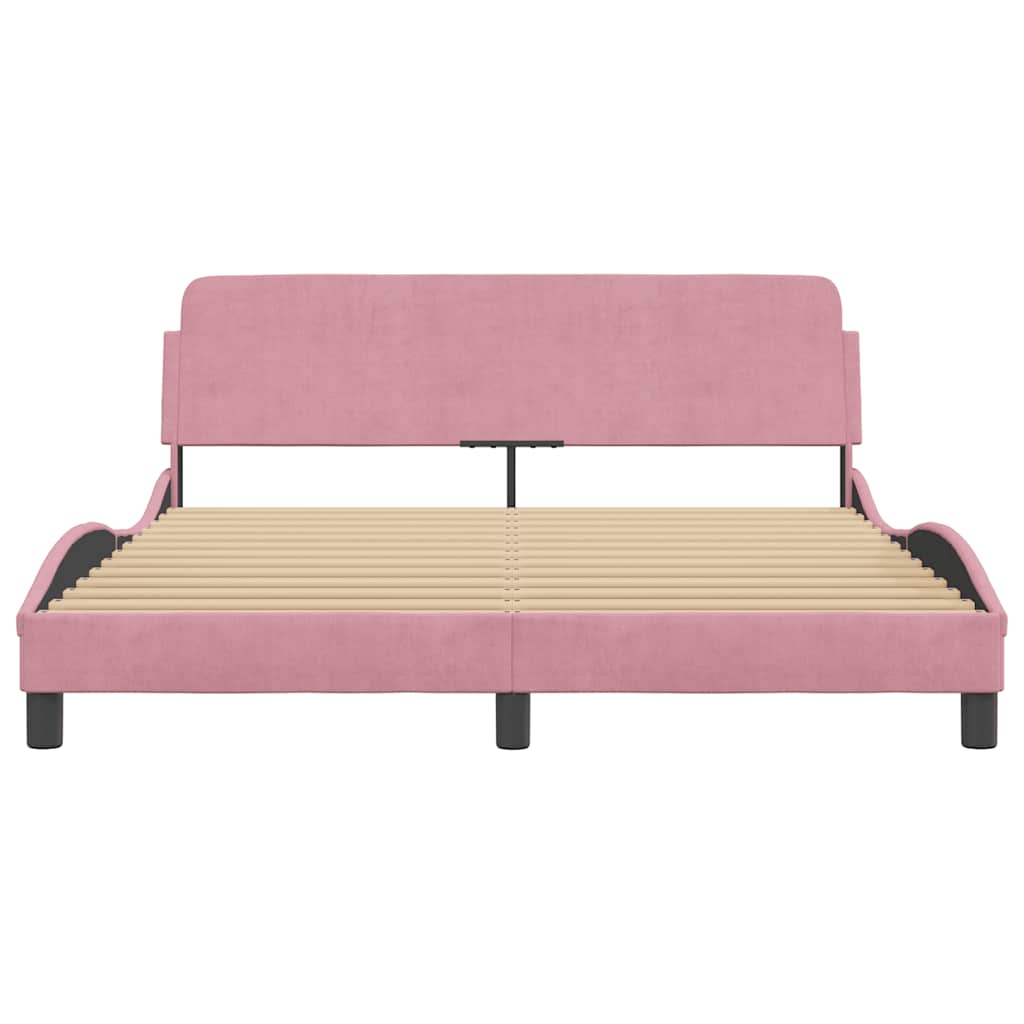 vidaXL Πλαίσιο Κρεβατιού με Κεφαλάρι Dover 160x200εκ. Βελούδινο
