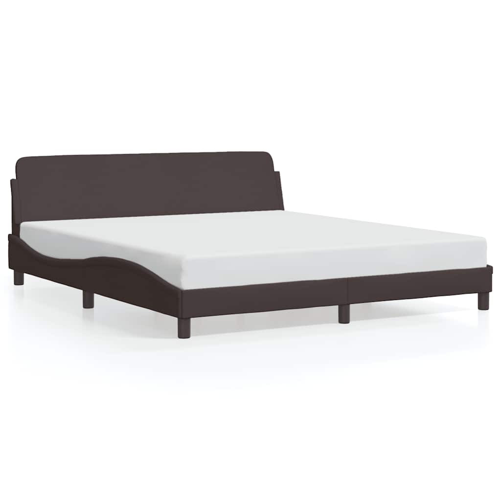 vidaXL Σκελετός Κρεβατιού Dover Σκ. Καφέ 180x200 εκ. Υφασμάτινο