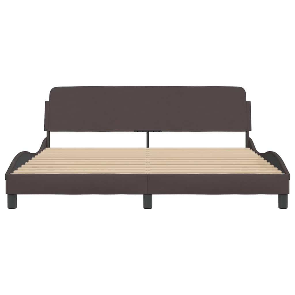 vidaXL Σκελετός Κρεβατιού Dover Σκ. Καφέ 180x200 εκ. Υφασμάτινο