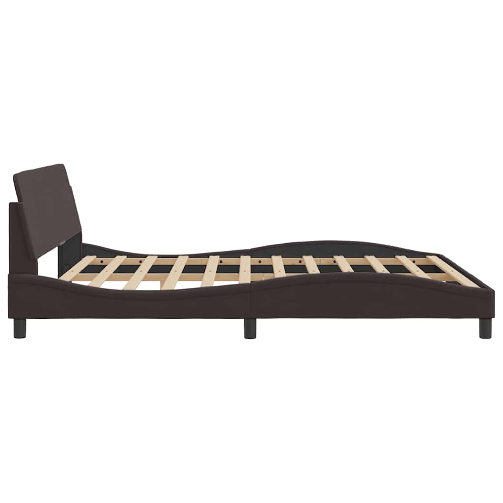 vidaXL Σκελετός Κρεβατιού Dover Σκ. Καφέ 180x200 εκ. Υφασμάτινο