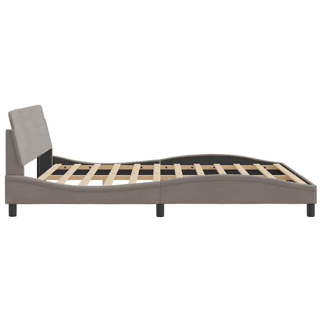 vidaXL Σκελετός Κρεβατιού Dover Taupe 180x200 εκ. Υφασμάτινο