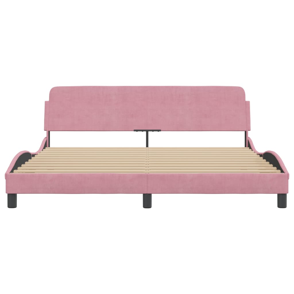 vidaXL Πλαίσιο Κρεβατιού με Κεφαλάρι Dover 180x200εκ. Βελούδινο