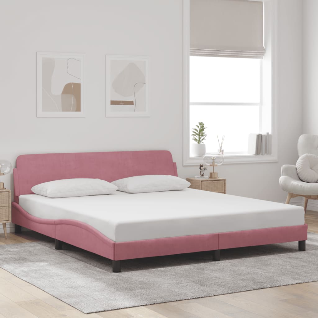 vidaXL Πλαίσιο Κρεβατιού με Κεφαλάρι Dover 180x200εκ. Βελούδινο