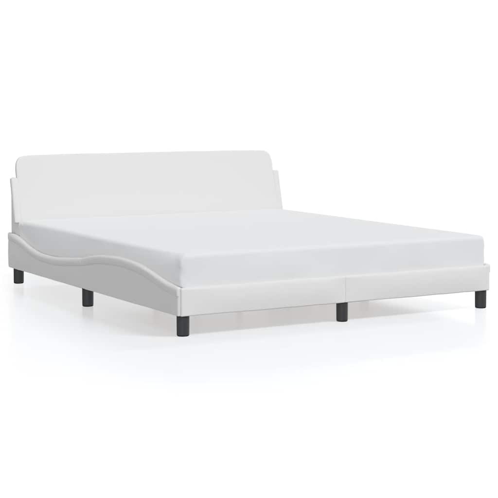vidaXL Πλαίσιο Κρεβατιού Dover Λευκό 180x200 εκ. Συνθετικό Δέρμα