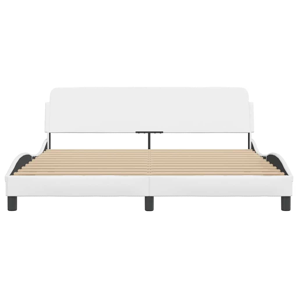 vidaXL Πλαίσιο Κρεβατιού Dover Λευκό 180x200 εκ. Συνθετικό Δέρμα