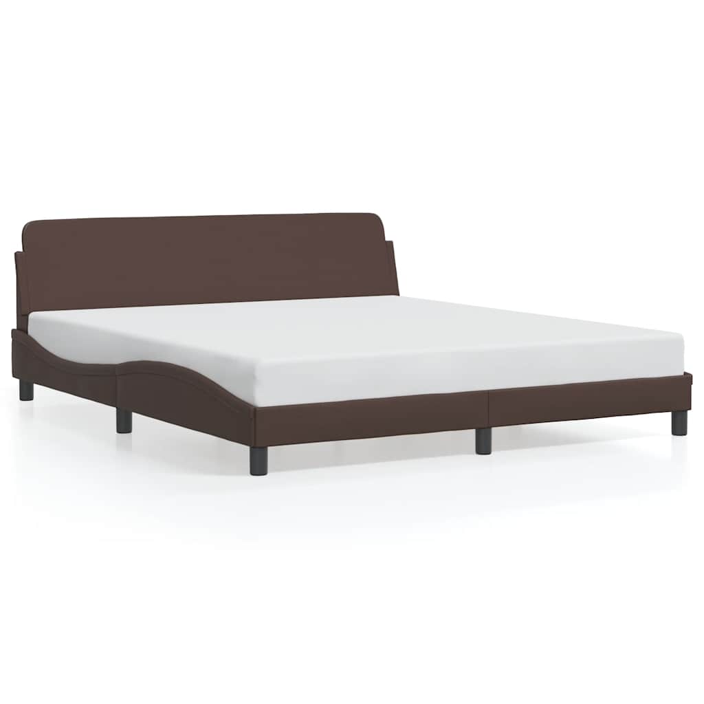 vidaXL Πλαίσιο Κρεβατιού Dover Καφέ 180x200 εκ. Συνθετικό Δέρμα