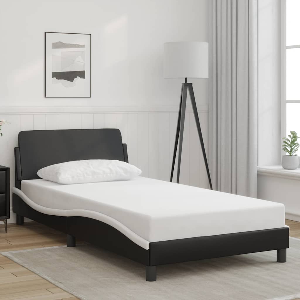 vidaXL Σκελετός Κρεβατιού Dover 100x190 εκ.Συνθ. Δέρμα