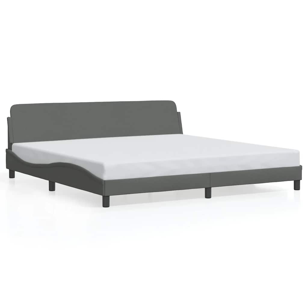vidaXL Πλαίσιο Κρεβατιού Dover Σκ. Γκρι 193x203 εκ. Υφασμάτινο