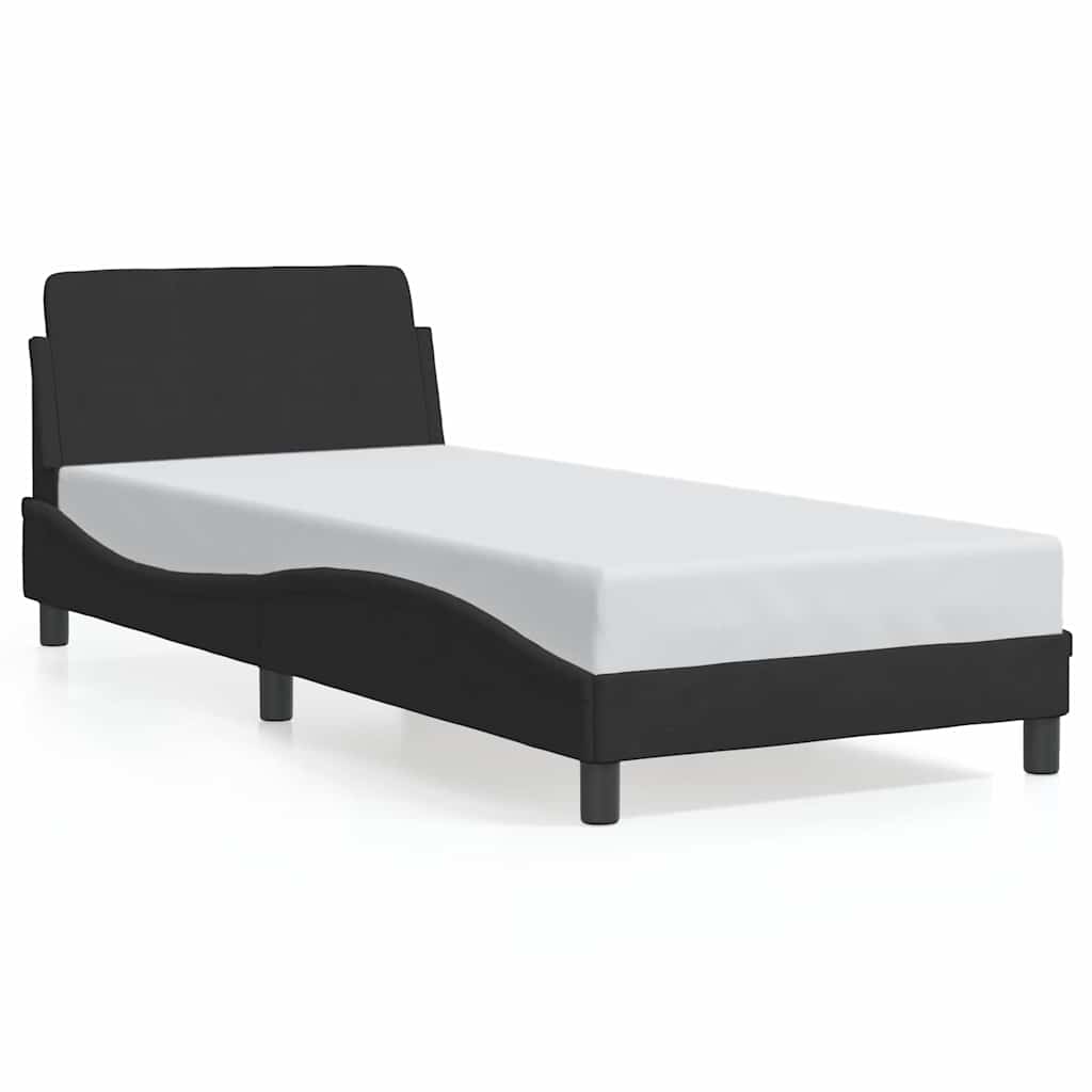 vidaXL Πλαίσιο Κρεβατιού Dover Μαύρο 90x190 εκ. Βελούδο