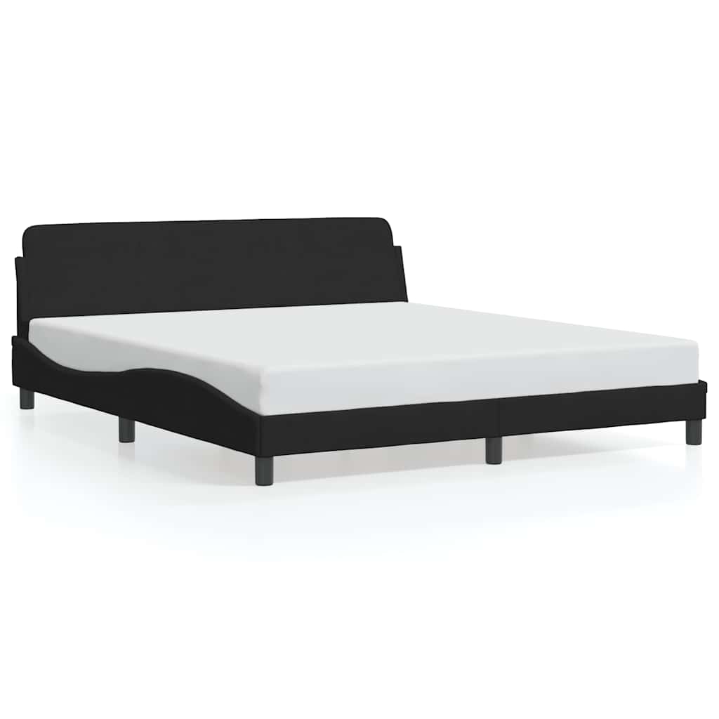 vidaXL Πλαίσιο Κρεβατιού Dover Μαύρο Βελούδινο 180x200 εκ.
