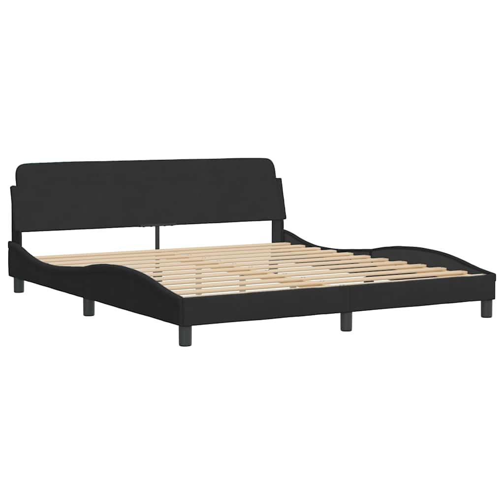 vidaXL Πλαίσιο Κρεβατιού Dover Μαύρο Βελούδινο 180x200 εκ.