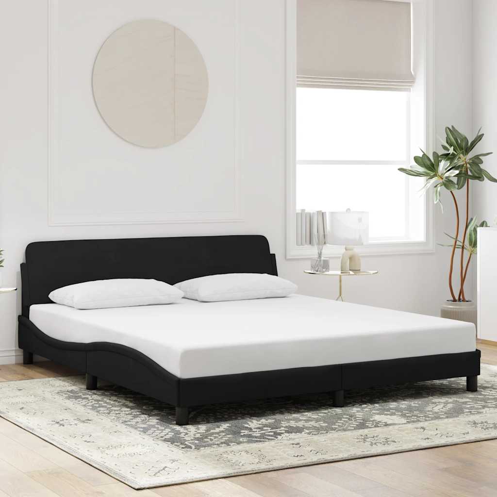 vidaXL Πλαίσιο Κρεβατιού Dover Μαύρο Βελούδινο 180x200 εκ.