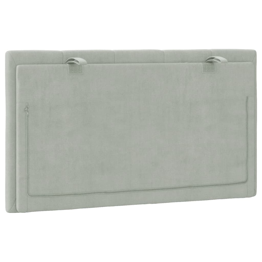 vidaXL Μαξιλάρι για Κεφαλάρι Hanko Ανοιχτό Γκρι 80 εκ. Βελούδινο