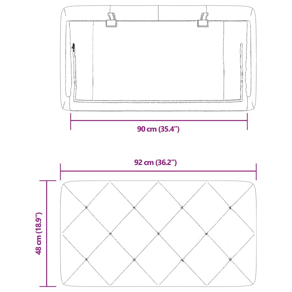 vidaXL Μαξιλάρι για Κεφαλάρι Ροζ 90 εκ. Βελούδο