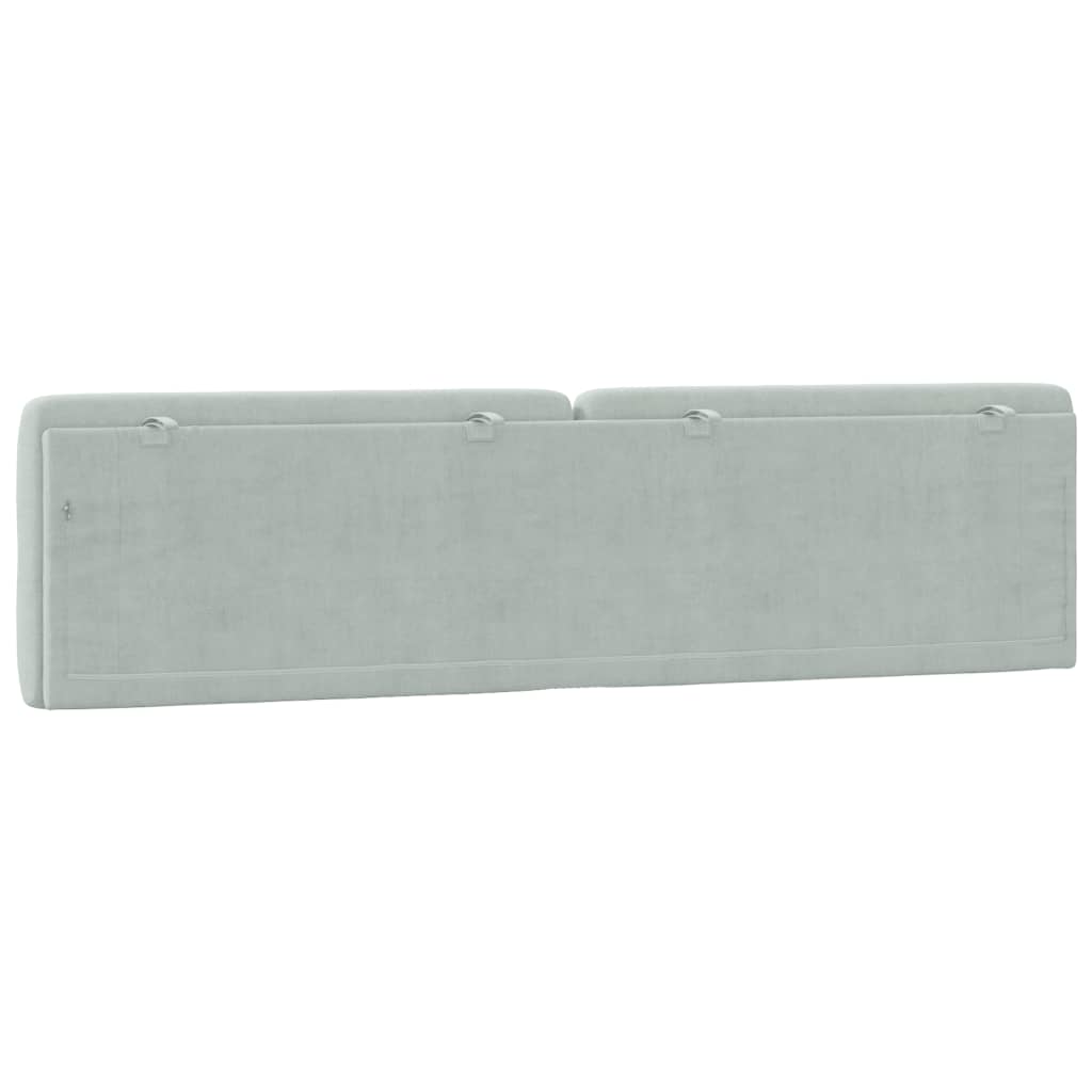 vidaXL Μαξιλάρι για Κεφαλάρι Ανοιχτό Γκρι 200 εκ. Βελούδο