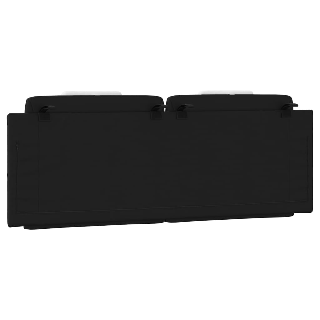 vidaXL Μαξιλάρι για Κεφαλάρι Μαύρο λευκό 120 εκ. από Συνθετικό Δέρμα