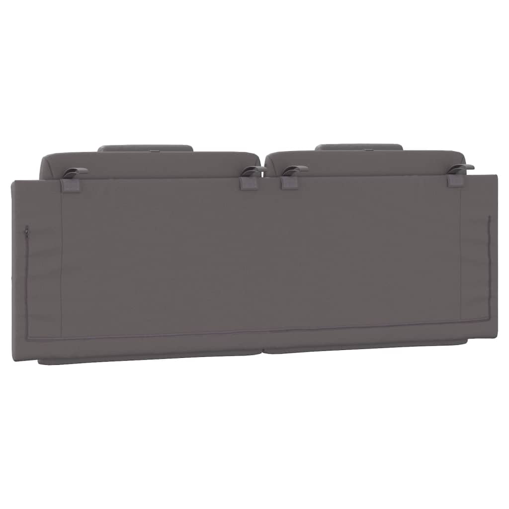 vidaXL Μαξιλάρι για Κεφαλάρι Γκρι 140 εκ. από Συνθετικό Δέρμα