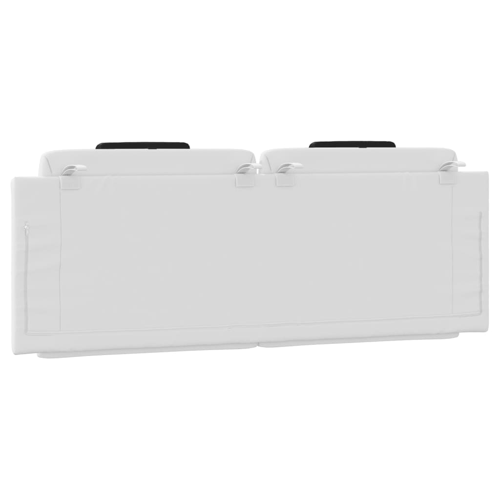 vidaXL Μαξιλάρι για Κεφαλάρι Λευκό/Μαύρο 140 εκ. από Συνθετικό Δέρμα