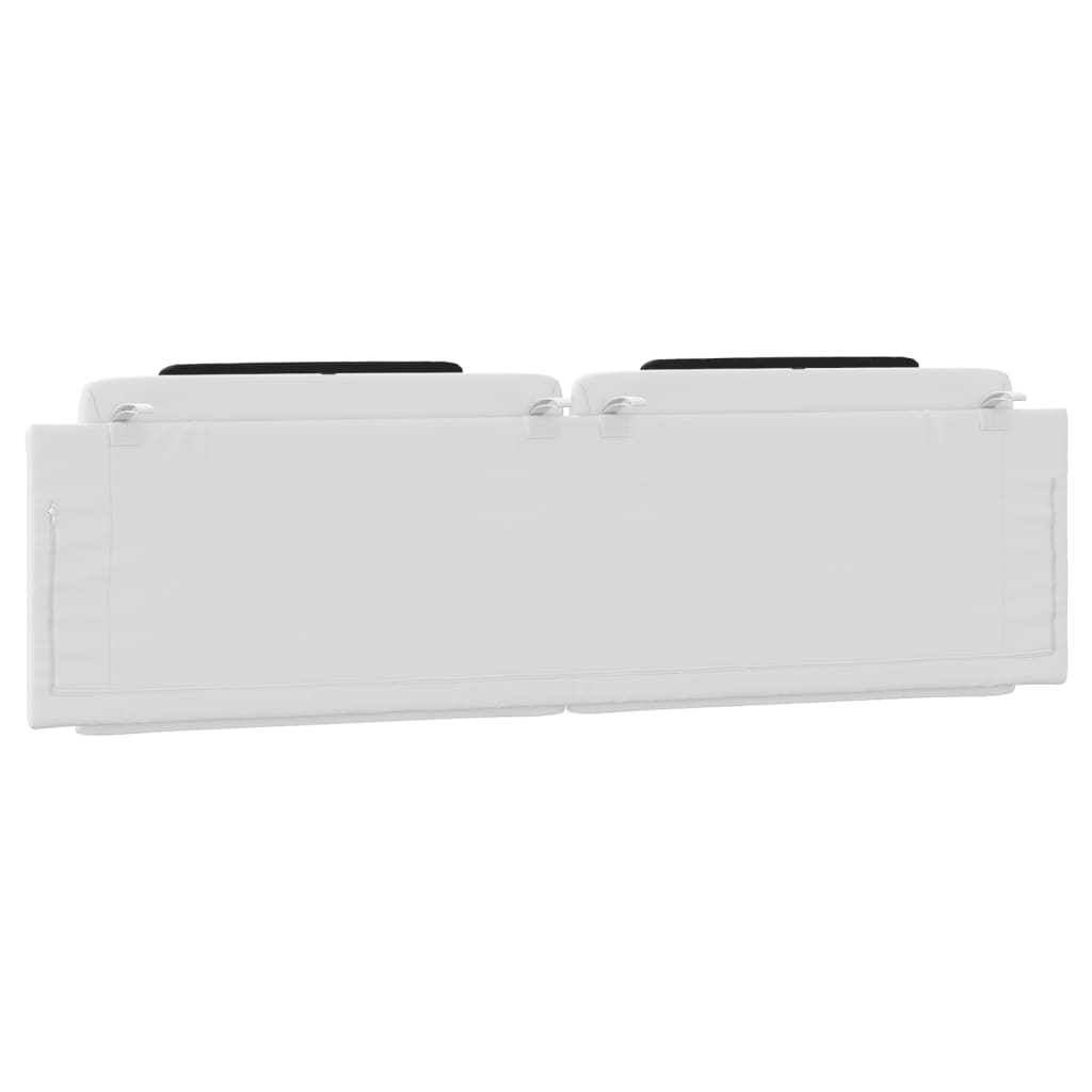 vidaXL Μαξιλάρι για Κεφαλάρι Λευκό/Μαύρο 180 εκ. από Συνθετικό Δέρμα