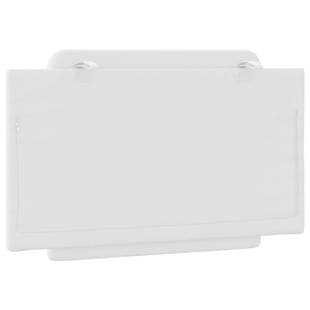 vidaXL Μαξιλάρι για Κεφαλάρι Λευκό 90 εκ. από Συνθετικό Δέρμα