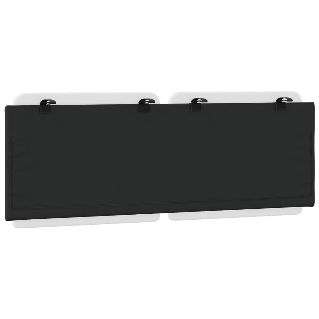 vidaXL Μαξιλάρι για Κεφαλάρι Λευκό μαύρο 120εκ. από Συνθετικό Δέρμα