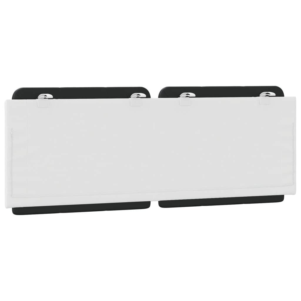 vidaXL Μαξιλάρι για Κεφαλάρι Μαύρο/λευκό 140 εκ. από Συνθετικό Δέρμα