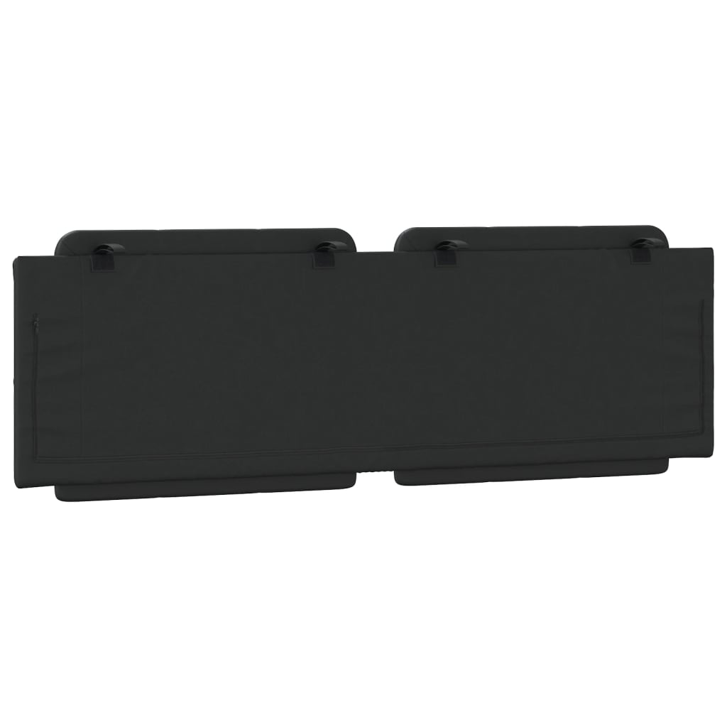 vidaXL Μαξιλάρι για Κεφαλάρι Zadar Μαύρο 152 εκ. από Συνθετικό Δέρμα