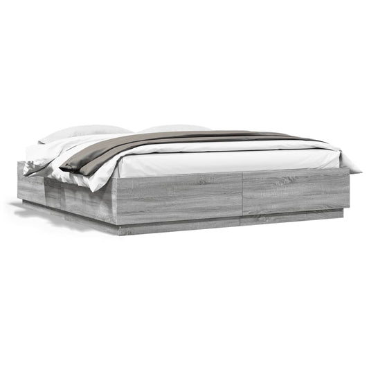 vidaXL Πλαίσιο Κρεβατιού Γκρι Sonoma 180x200 εκ. Επεξεργασμένο Ξύλο