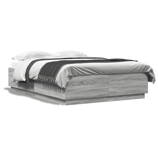 vidaXL Πλαίσιο Κρεβατιού Γκρι Sonoma 160x200 εκ. Επεξεργασμένο Ξύλο