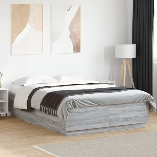 vidaXL Πλαίσιο Κρεβατιού Γκρι Sonoma 160x200 εκ. Επεξεργασμένο Ξύλο
