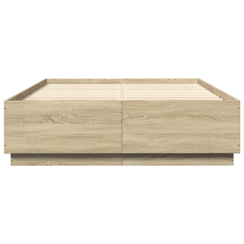 vidaXL Πλαίσιο Κρεβατιού Sonoma Δρυς 150x200 εκ. Επεξεργασμένο Ξύλο