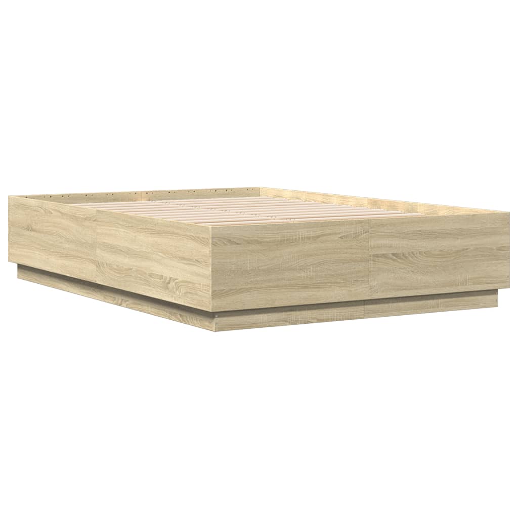 vidaXL Πλαίσιο Κρεβατιού Sonoma Δρυς 150x200 εκ. Επεξεργασμένο Ξύλο