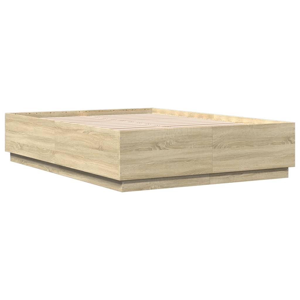 vidaXL Πλαίσιο Κρεβατιού Sonoma Δρυς 140x200 εκ. Επεξεργασμένο Ξύλο