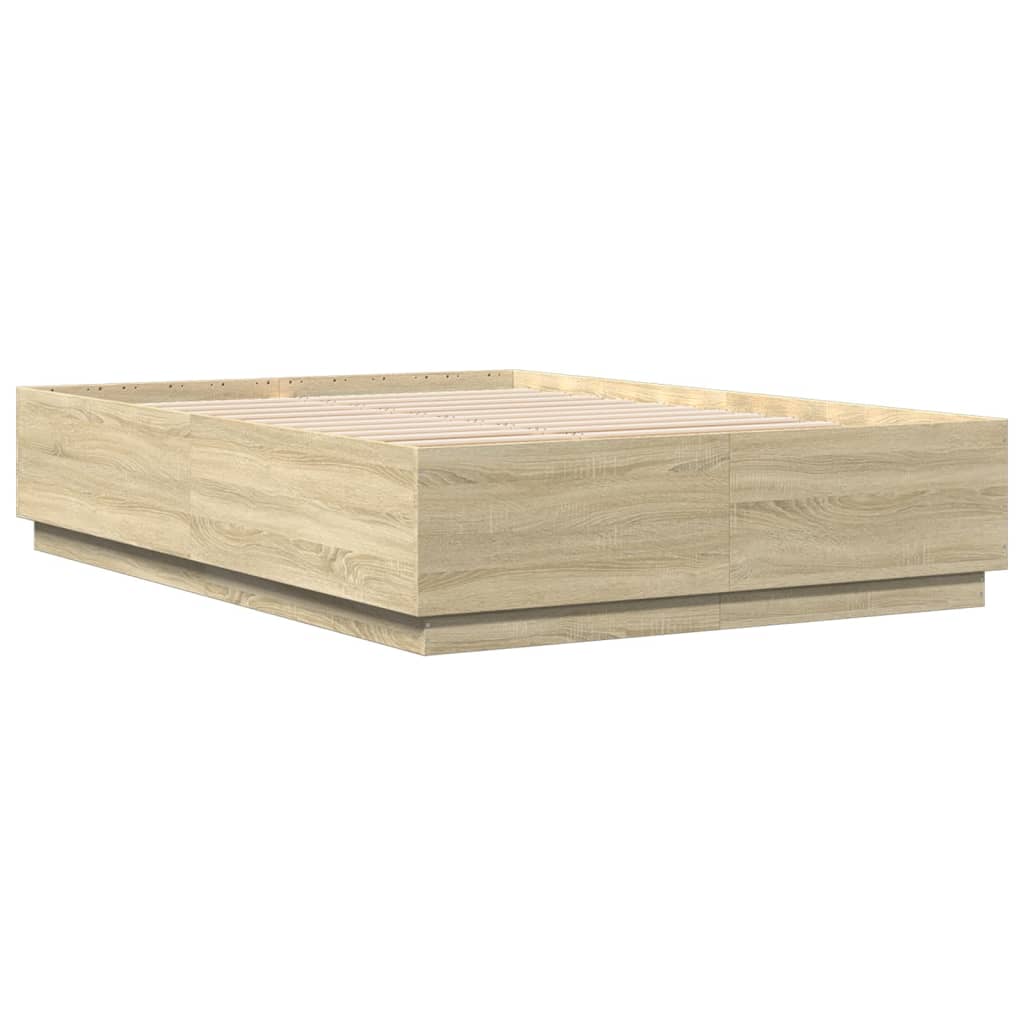 vidaXL Πλαίσιο Κρεβατιού Sonoma Δρυς 140x200 εκ. Επεξεργασμένο Ξύλο