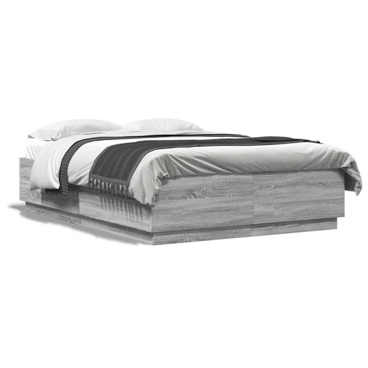 vidaXL Πλαίσιο Κρεβατιού Γκρι Sonoma 140x200 εκ. Επεξεργασμένο Ξύλο