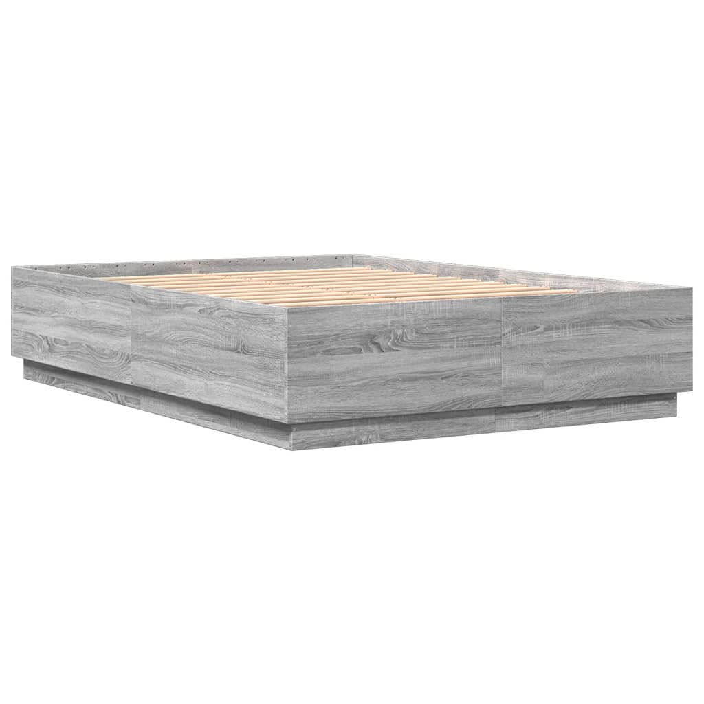 vidaXL Πλαίσιο Κρεβατιού Γκρι Sonoma 140x200 εκ. Επεξεργασμένο Ξύλο
