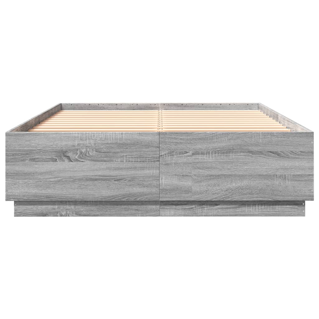 vidaXL Πλαίσιο Κρεβατιού Γκρι Sonoma 140x200 εκ. Επεξεργασμένο Ξύλο