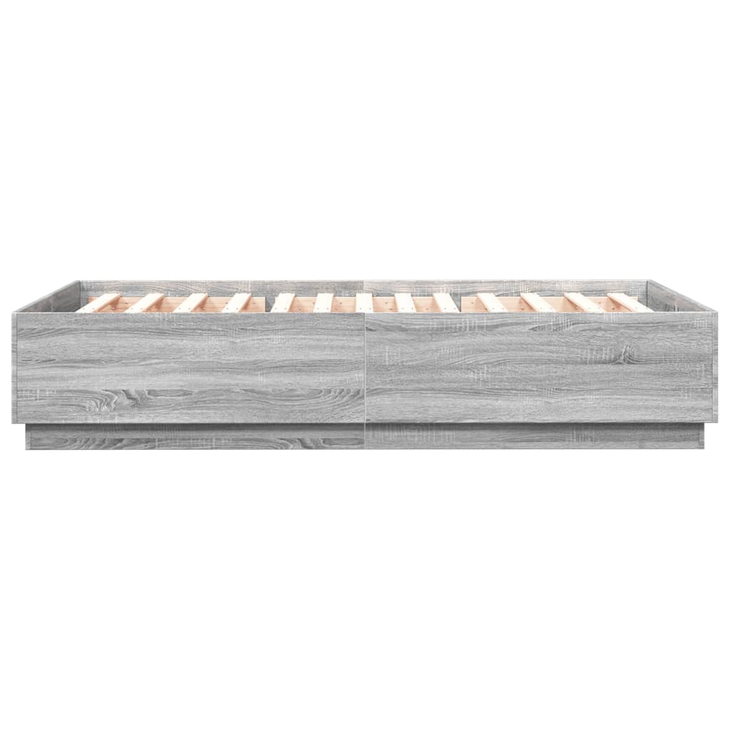 vidaXL Πλαίσιο Κρεβατιού Γκρι Sonoma 140x200 εκ. Επεξεργασμένο Ξύλο