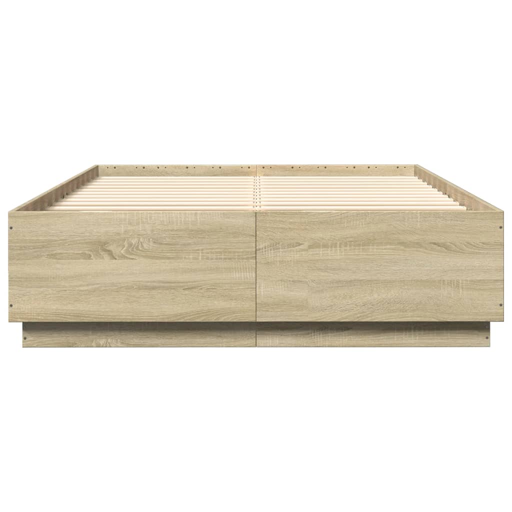 vidaXL Πλαίσιο Κρεβατιού Sonoma Δρυς 120x200 εκ. Επεξεργασμένο Ξύλο