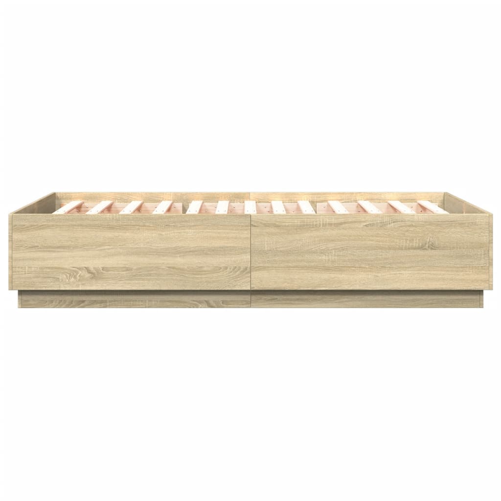 vidaXL Πλαίσιο Κρεβατιού Sonoma Δρυς 120x200 εκ. Επεξεργασμένο Ξύλο