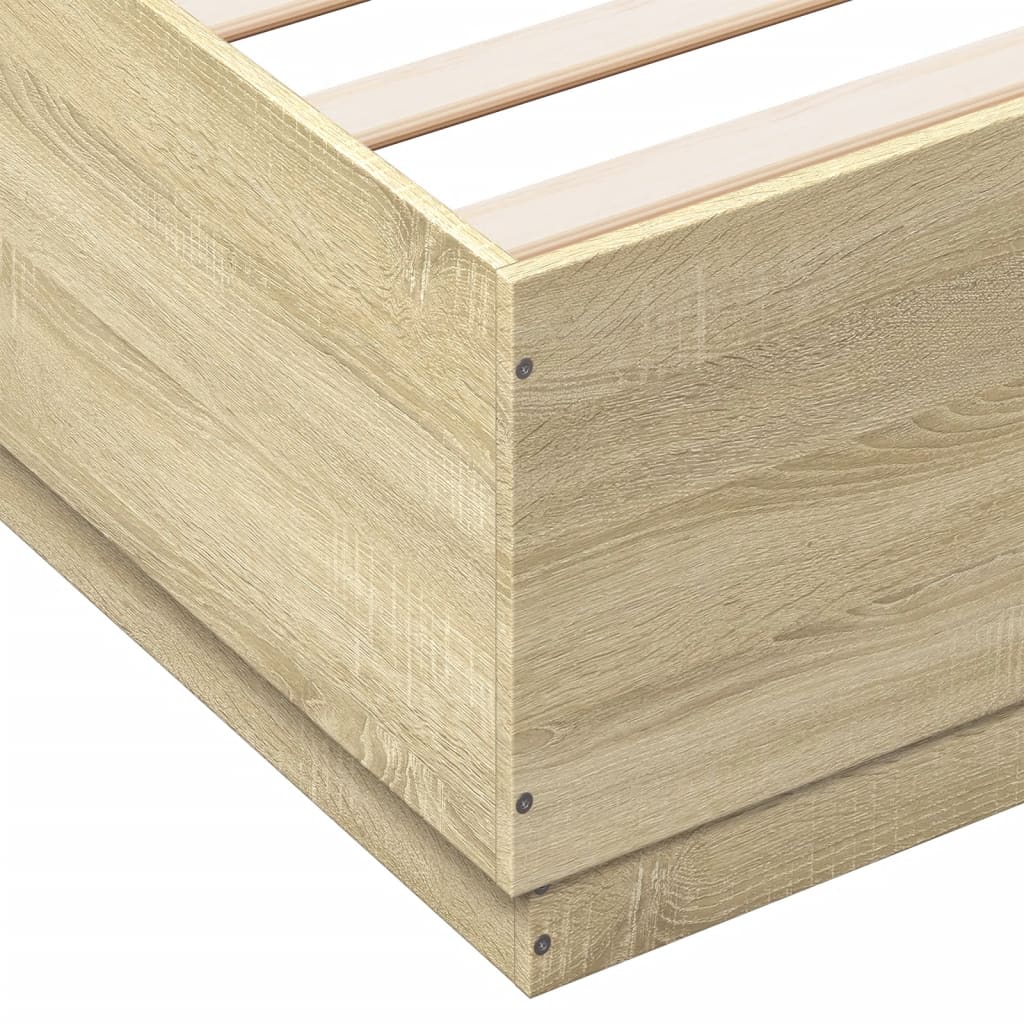 vidaXL Πλαίσιο Κρεβατιού Sonoma Δρυς 120x200 εκ. Επεξεργασμένο Ξύλο