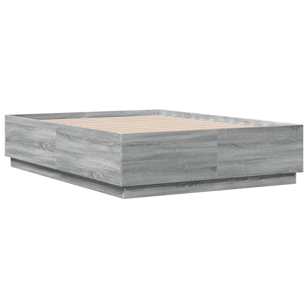 vidaXL Πλαίσιο Κρεβατιού Γκρι Sonoma 140x190 εκ. Επεξεργασμένο Ξύλο