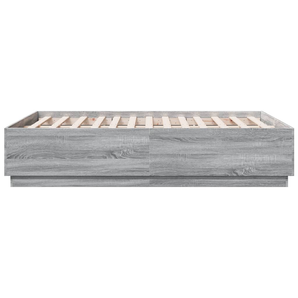 vidaXL Πλαίσιο Κρεβατιού Γκρι Sonoma 140x190 εκ. Επεξεργασμένο Ξύλο